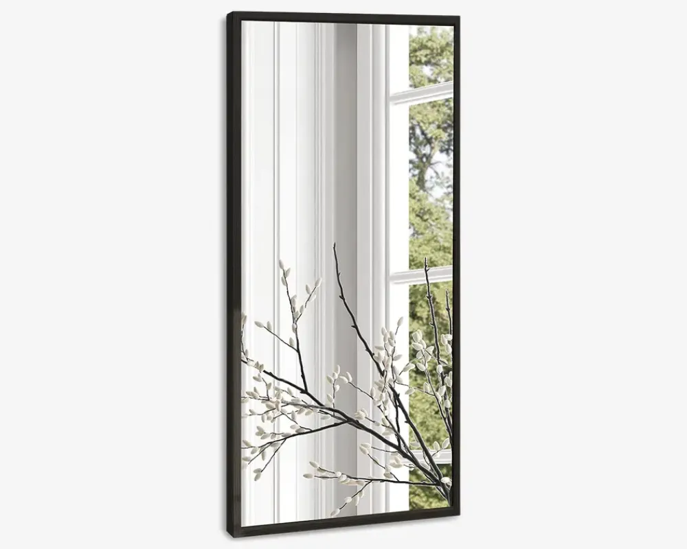 Hot Daells Bolighus Spejl slim træ 40x80 cm Sort