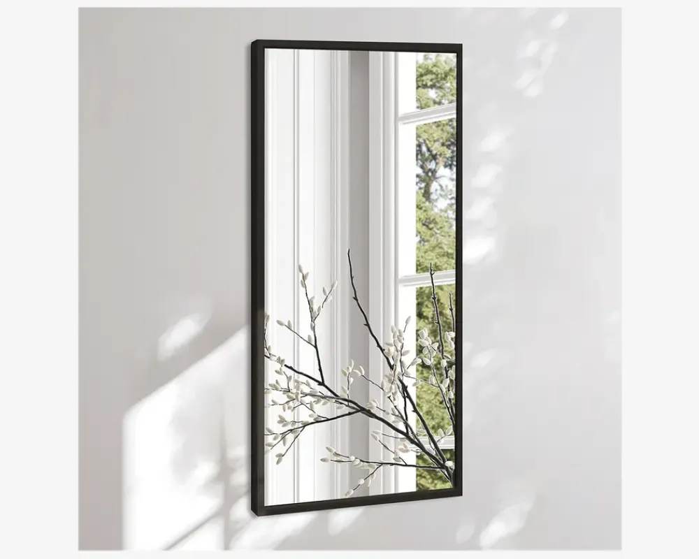 Hot Daells Bolighus Spejl slim træ 40x80 cm Sort