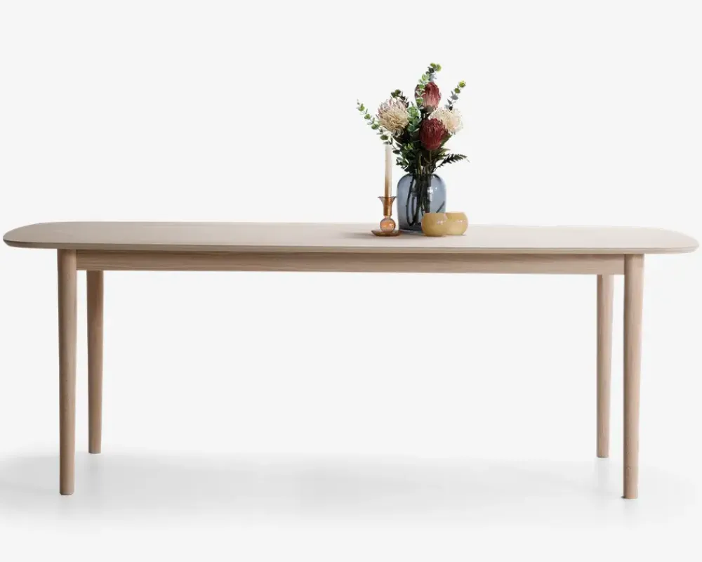 Hot Daells Bolighus Spisebord Aston i fineret hvidolieret eg