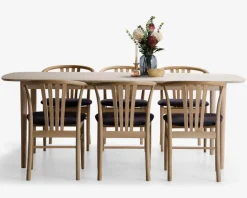 Hot Daells Bolighus Spisebord Aston i fineret hvidolieret eg