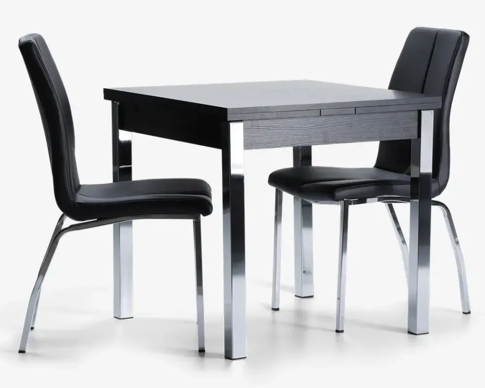 Clearance Daells Bolighus Spisebord B.80 x L80 cm Sort