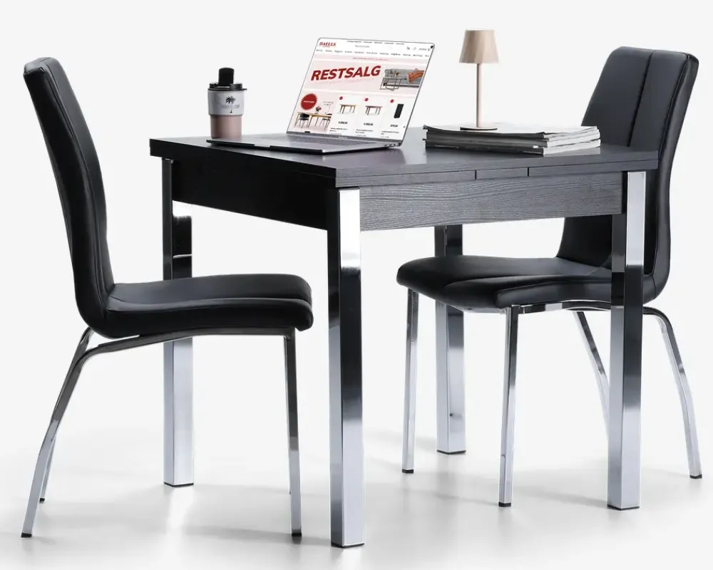 Clearance Daells Bolighus Spisebord B.80 x L80 cm Sort