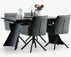 Daells Bolighus Spisebord i glas/keramik med udtræk