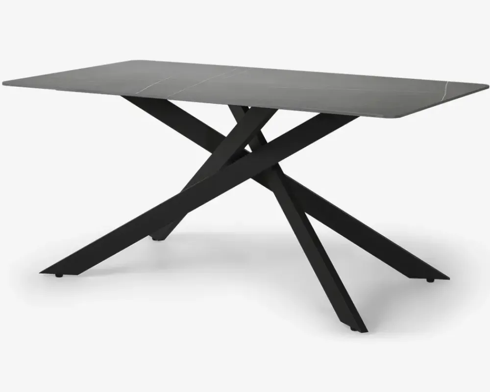 Best Daells Bolighus Spisebord i sort keramik B. 90 x L. 160 cm