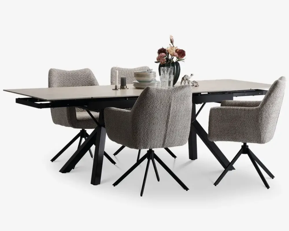 Daells Bolighus Spisebord i travertin farvet keramik