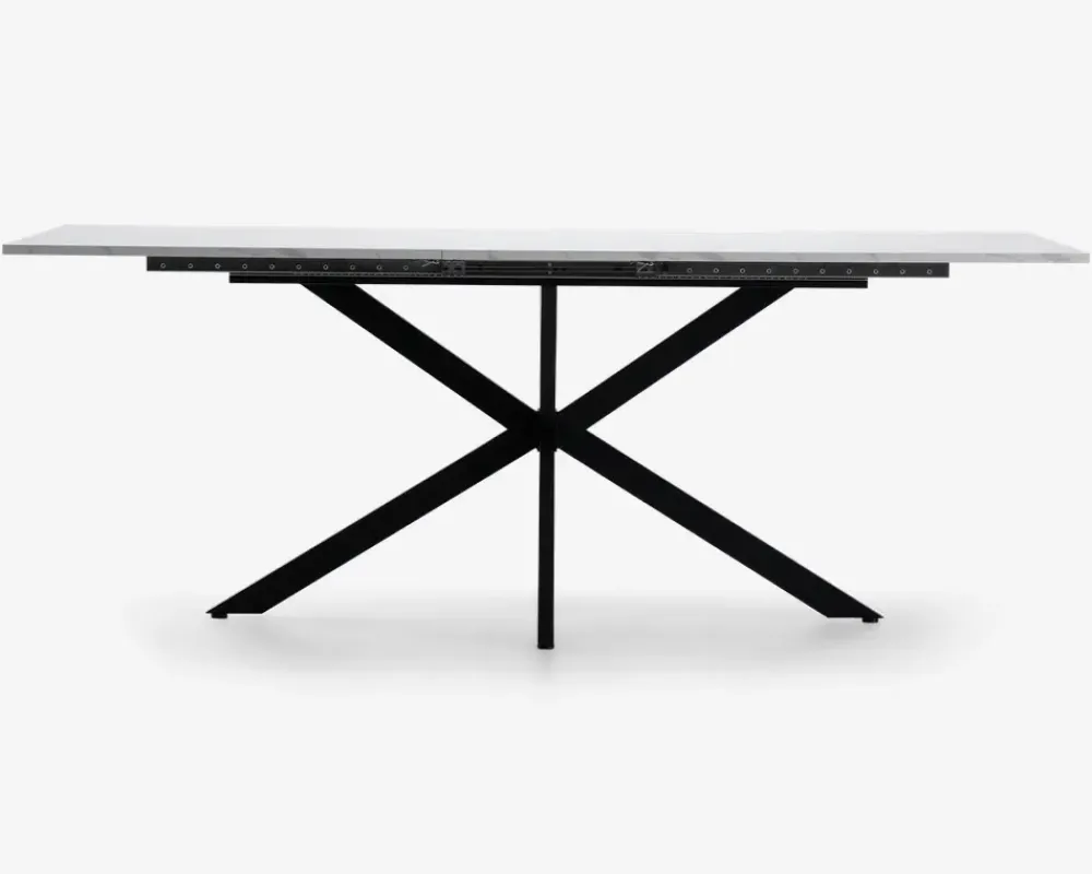 Discount Daells Bolighus Spisebord Inkl. 1 tillægsplade hvid/sort