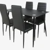 New Daells Bolighus Spisebordssæt til 4 personer i sort