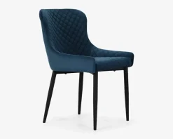 Online Daells Bolighus Spisebordsstol i velour Blå