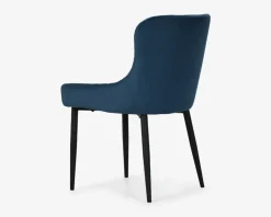 Online Daells Bolighus Spisebordsstol i velour Blå