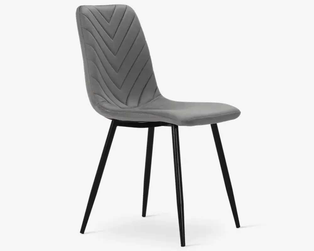 New Daells Bolighus Spisebordsstol i velour Grå