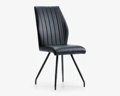 Clearance Daells Bolighus Spisebordsstol i sort kunstlæder