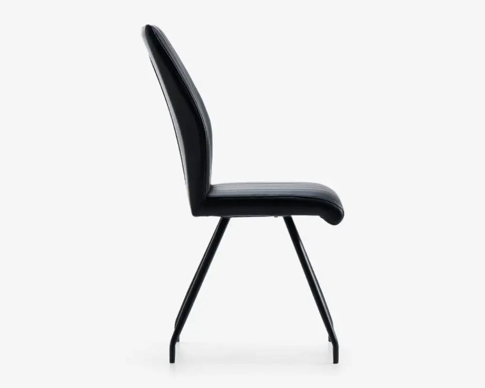 Clearance Daells Bolighus Spisebordsstol i sort kunstlæder