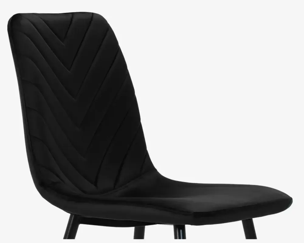 Daells Bolighus Spisebordsstol i velour Sort