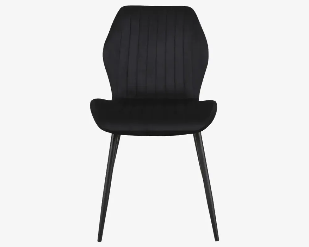 Online Daells Bolighus Spisebordsstol i velour Sort