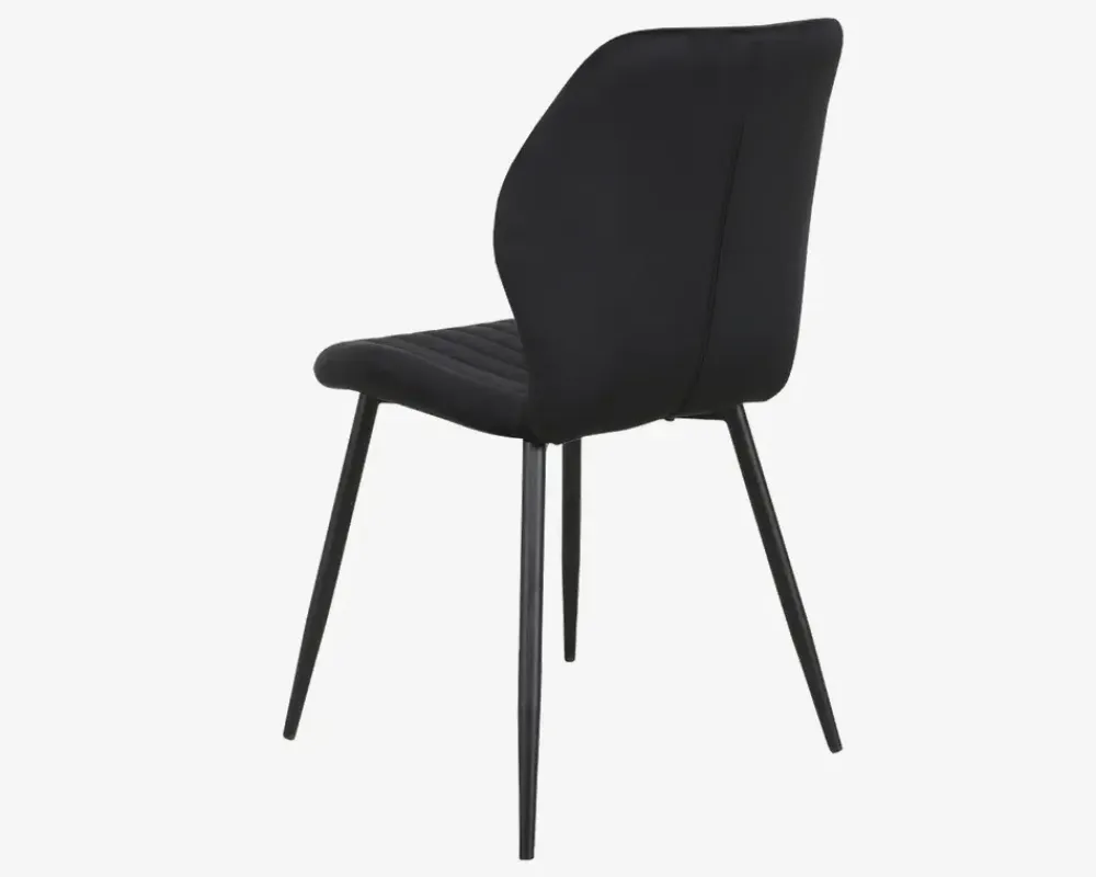 Online Daells Bolighus Spisebordsstol i velour Sort