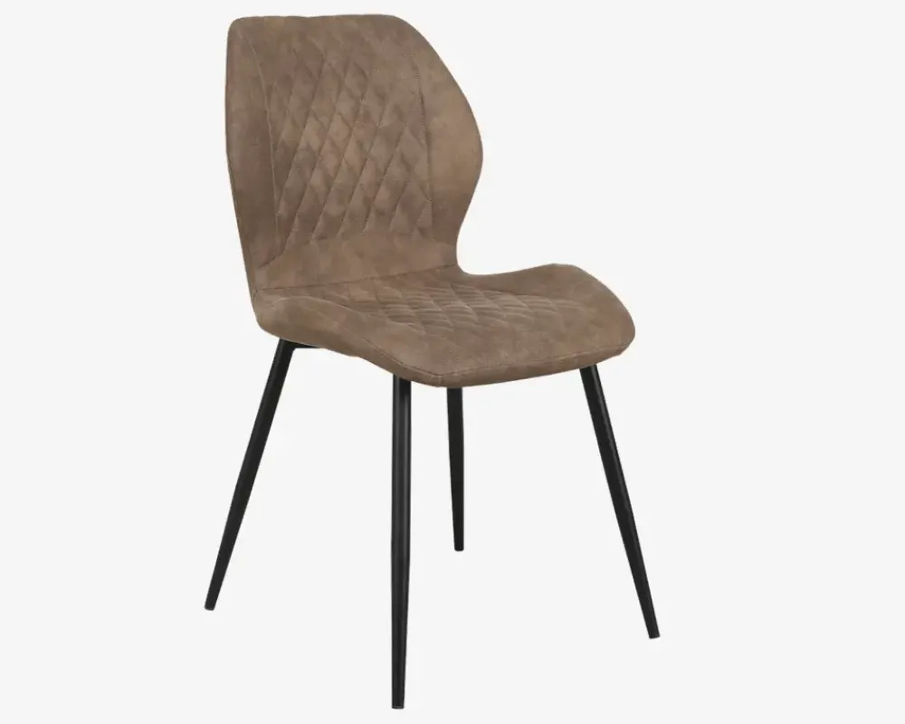 Online Daells Bolighus Spisebordsstol med antikt look på stoffet Brun