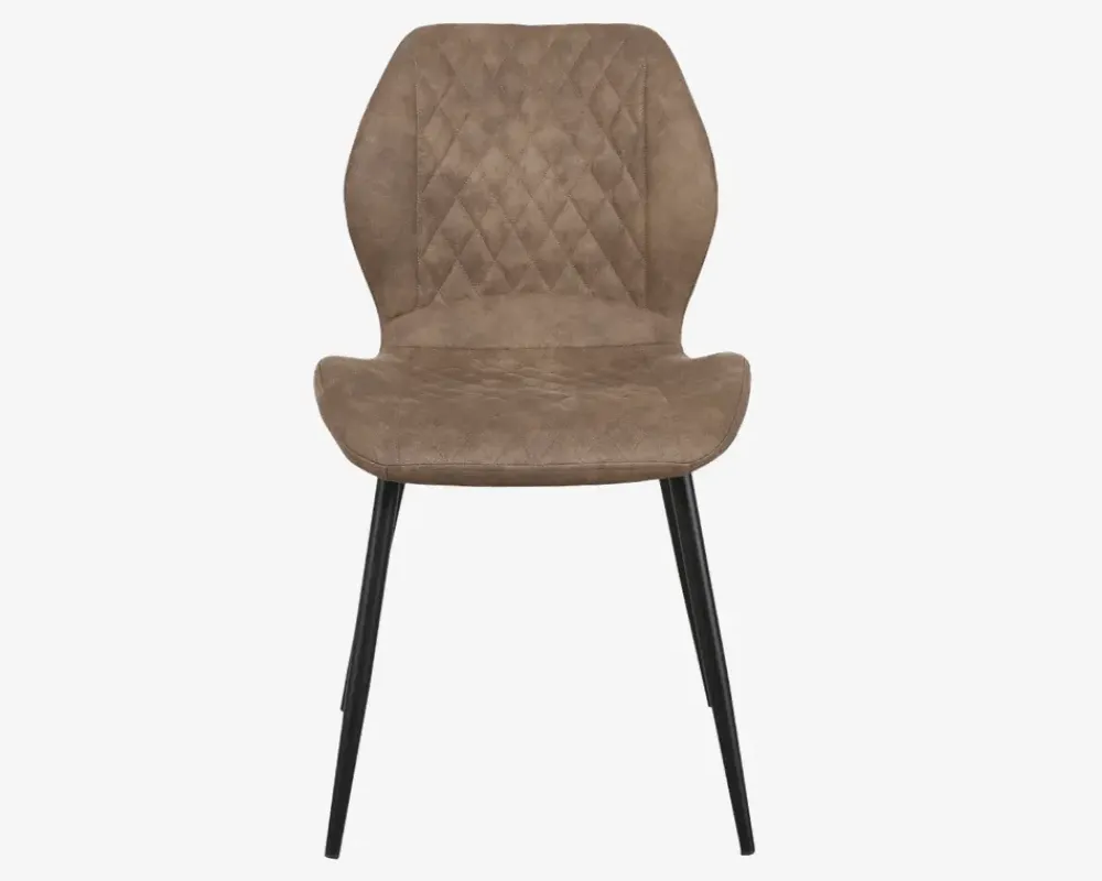 Online Daells Bolighus Spisebordsstol med antikt look på stoffet Brun