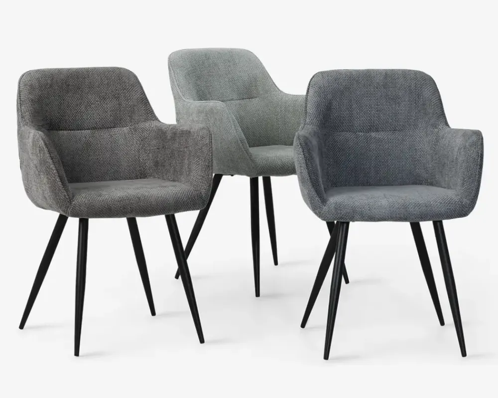 New Daells Bolighus Spisebordsstol med armlæn i grå