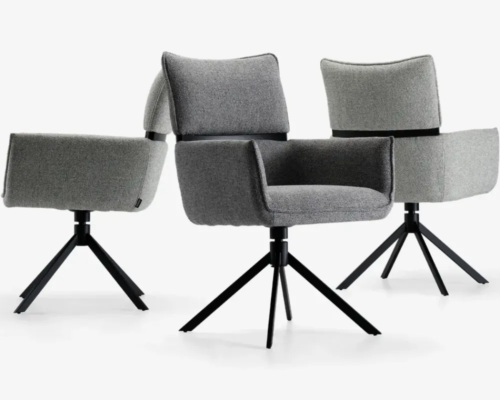 New Daells Bolighus Spisebordsstol med armlæn i grå