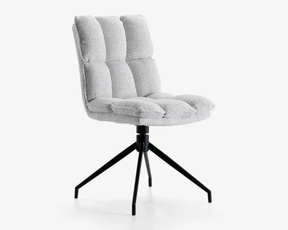 Hot Daells Bolighus Spisebordsstol med drejestel i sølvfarvet