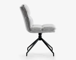 Hot Daells Bolighus Spisebordsstol med drejestel i sølvfarvet