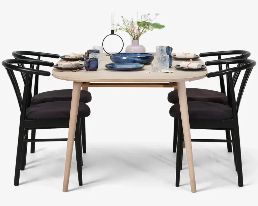 Best Daells Bolighus Spisestuestol i sortlakeret bøg