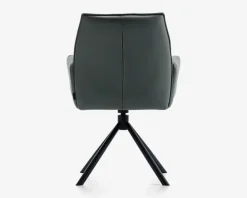 Daells Bolighus Spisestuestol med armlæn i grøn læder