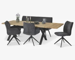 New Daells Bolighus Spisestuestol med drejestel i grå