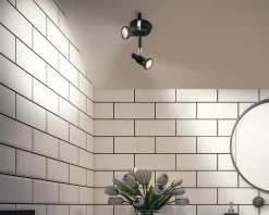 New Daells Bolighus Spot 2xGU10 sort L.25,6 cm