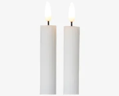 Outlet Daells Bolighus Stagelys 2Stk LED Hvid H.22cm