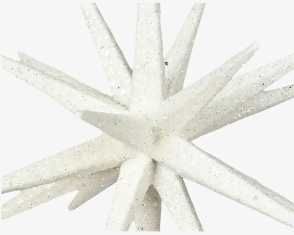 Best Daells Bolighus Stjerne M. Glitter Hvid H.15cm