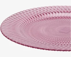 Outlet Daells Bolighus Tallerken Glas Ø.33cm Pink Lyserød