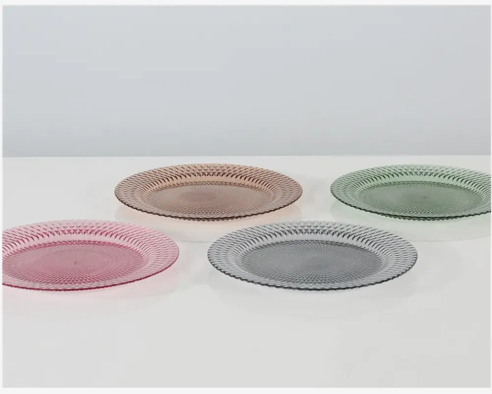 Outlet Daells Bolighus Tallerken Glas Ø.33cm Pink Lyserød