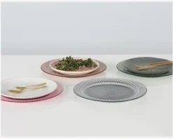 New Daells Bolighus Tallerken Glas Ø.33cm Røgfarvet