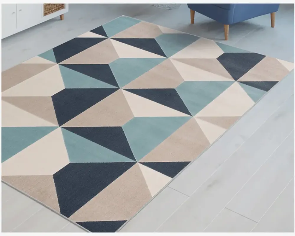 Discount Daells Bolighus Tæppe Amsterdam Blå 140x200 cm