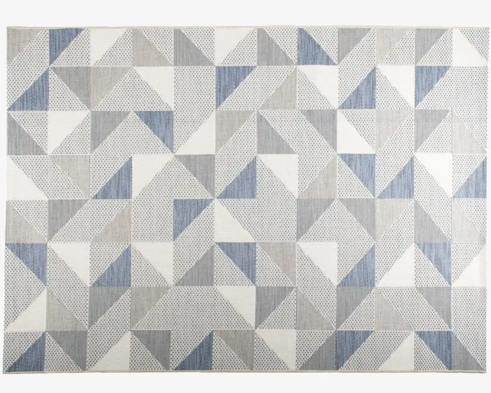 Outlet Daells Bolighus Tæppe Paris Cream/Blå 200x290 cm