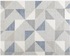 Outlet Daells Bolighus Tæppe Paris Cream/Blå 200x290 cm