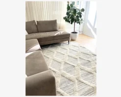 Daells Bolighus Tæppe Pisa lysgrå/hvid 140 x 200 cm