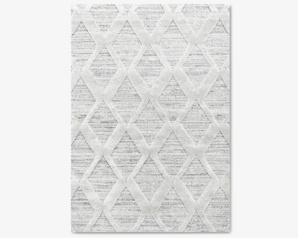 New Daells Bolighus Tæppe Pisa lysgrå/hvid 160 x 230 cm