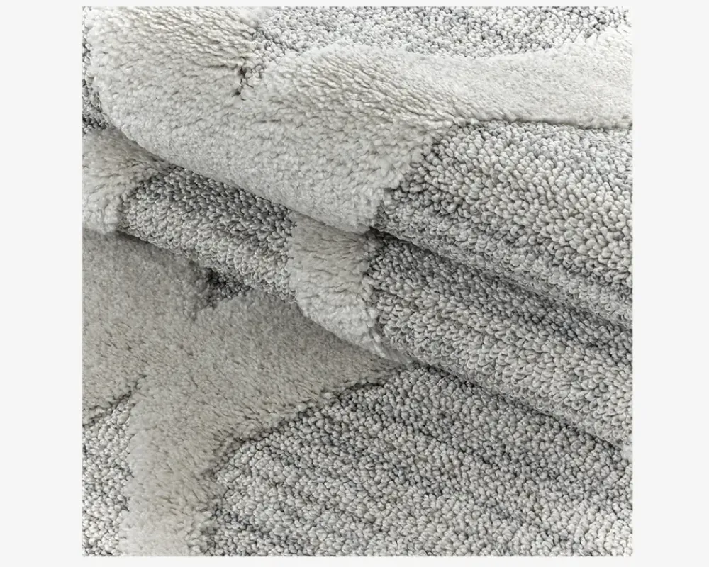 New Daells Bolighus Tæppe Pisa lysgrå/hvid 160 x 230 cm