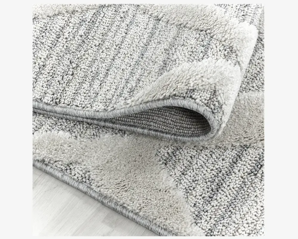 New Daells Bolighus Tæppe Pisa lysgrå/hvid 160 x 230 cm