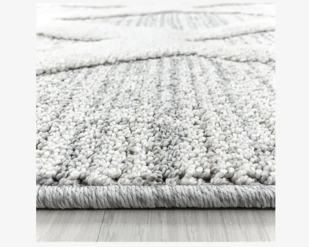 New Daells Bolighus Tæppe Pisa lysgrå/hvid 160 x 230 cm