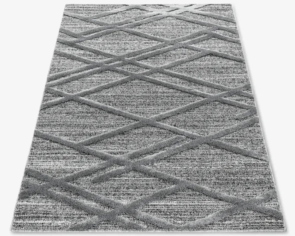 Hot Daells Bolighus Tæppe Pisa mørk grå 140 x 200 cm