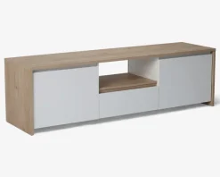 Hot Daells Bolighus Tv-Bord Lys Eg/Hvid Højglans