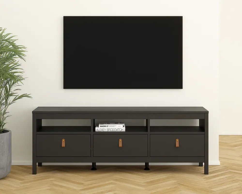 Sale Daells Bolighus Tv-bord Madrid m/3 skuffer Sort