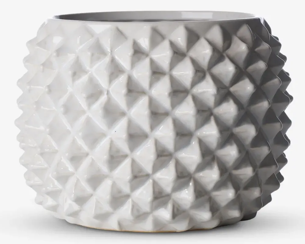 Clearance Daells Bolighus Urtepotteskjuler Ananas hvid H.16xØ.22 cm