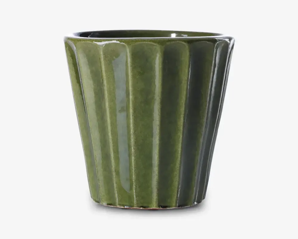 Hot Daells Bolighus Urtepotteskjuler Flora grøn H.17 cm