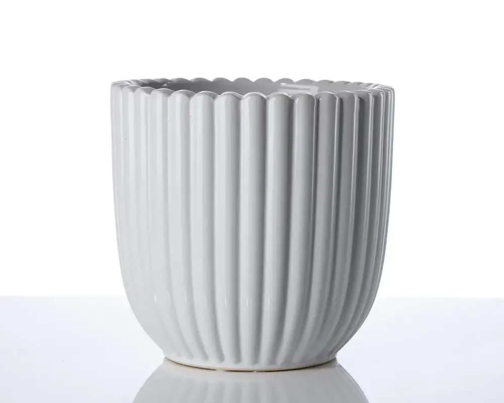 Daells Bolighus Urtepotteskjuler Nobel hvid 17x18 cm