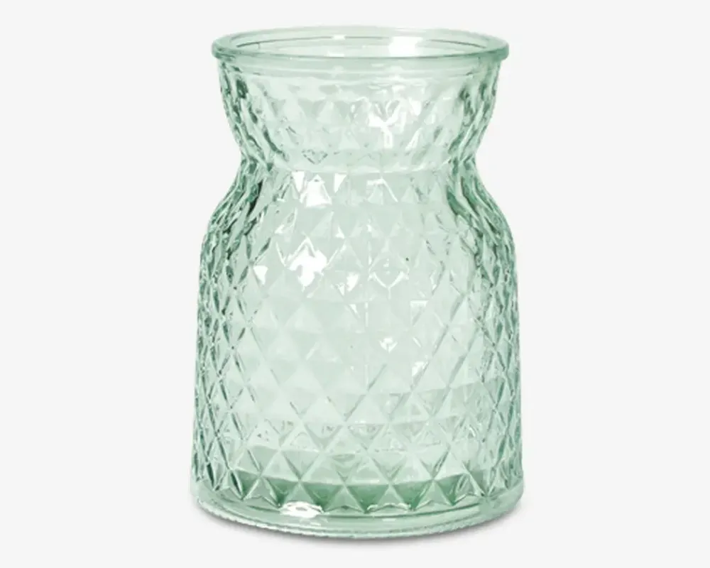 Best Daells Bolighus Vase glas aqua Ø.10 x H.14 cm