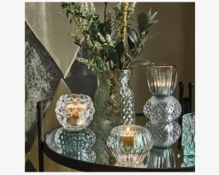 Best Daells Bolighus Vase glas aqua Ø.10 x H.14 cm